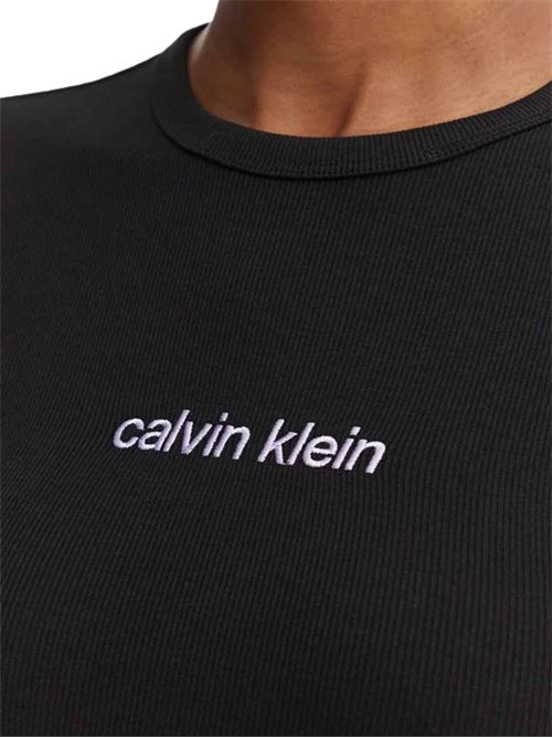 T-shirt a costine con logo Calvin Klein Jeans | LV047G816GUB1